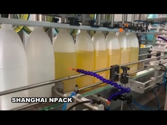 آلة ملء زجاجات مضخة البستون ذات التركيب الكامل 500ml-5000ml للمطهر السائل